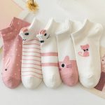 جوراب طرح گربه سه بعدی بسته 5 عددی